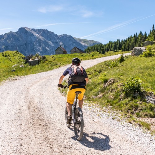 Mountainbiken in de bergen