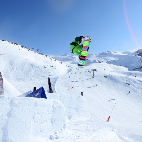 Snowboarder funpark Ischgl